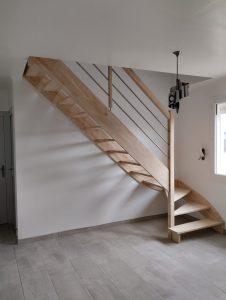 Escalier quart tournant sur-mesure - particulier