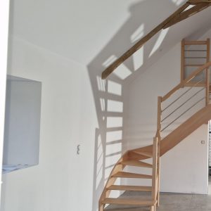 Escalier double quarts tournants sur-mesure particulier